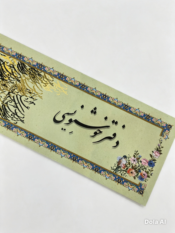 دفتر خوشنویسی باریک حاشیهدار